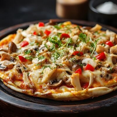 Mushroom Bianca Pizza